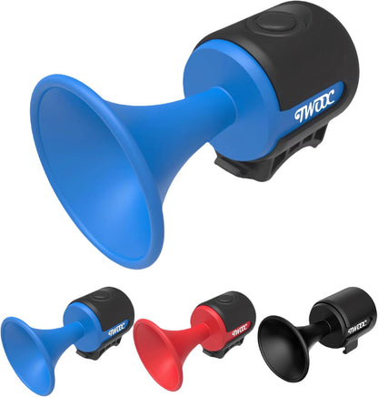 Electric Bicycle Horn with USB Port, Red and Black, Portable Bike Accessory - PuriLite