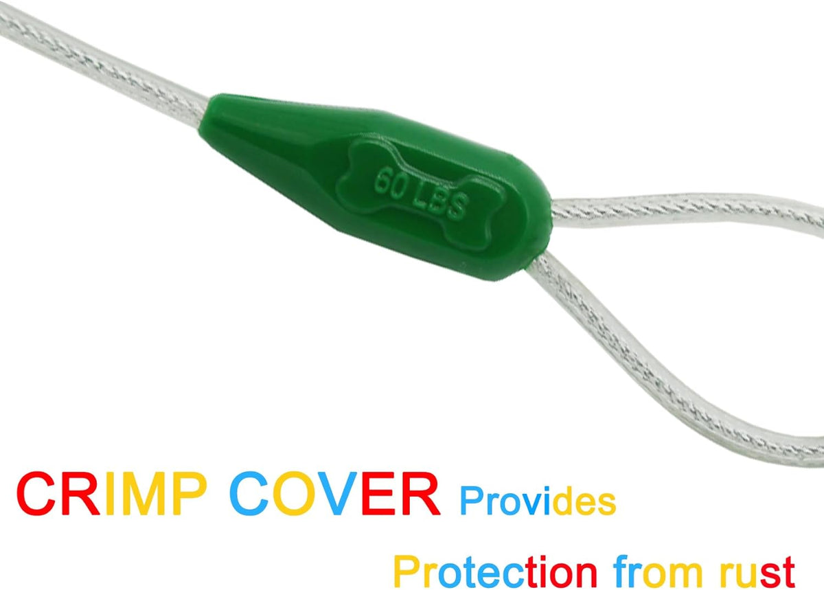 Petest 25ft Reflective Tie-Out Cable for Small Dogs Up to 35 Pounds - PuriLite