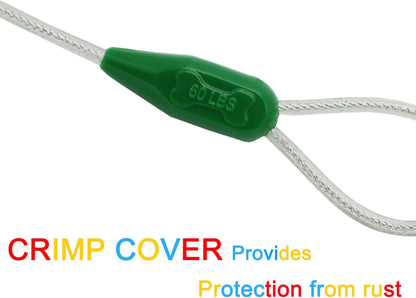 Petest 25ft Reflective Tie-Out Cable for Small Dogs Up to 35 Pounds - PuriLite
