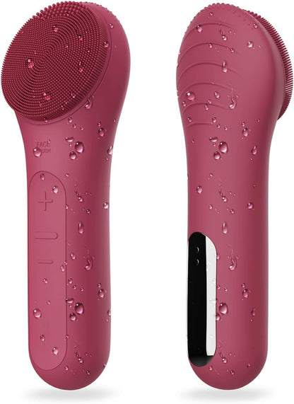 Några Coola Facial Cleansing Brush, Waterproof Electric Face Cleansing Brush Device for Deep Cleaning|Gentle Exfoliating|Massaging,Rechargeable Silicone Skin Wash Machine with Magnet Charger - PuriLite