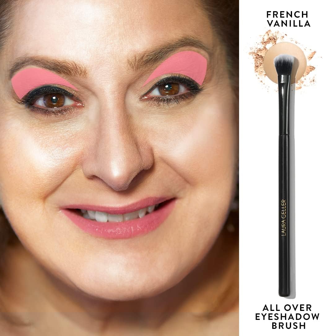 LAURA GELLER NEW YORK Dual-Ended Blush + Bronzer Brush - Blush Bronzer Contour Face Makeup Brush - PuriLite