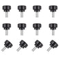 12 Pcs M4 x 10mm Threaded Knurled Thumbscrew, Carbon Steel Clamping Knobs Grip Thumb Screw Mounting Thumb Screw - PuriLite