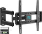 HCMOUNTING Swivel and Tilt TV Wall Mount for 26-65 inch Flat Screen Curved TVs, TV Bracket with Single Stud Level Adjustment Full Motion VESA 400x400mm Holds up to 88lbs - PuriLite