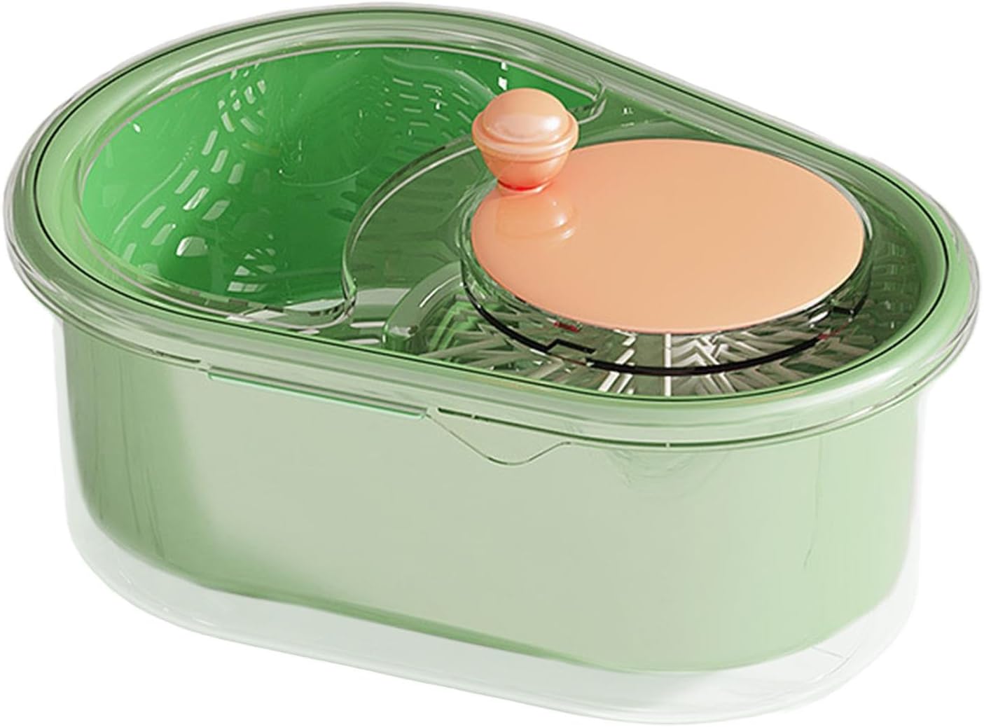 Fruit Spinner - Rotating Portable Veggie Spinner | Salad Cleaner, Kitchen Strainer Drainer Basket, Food Wash Bowl, Manual Lettuce Washer - PuriLite