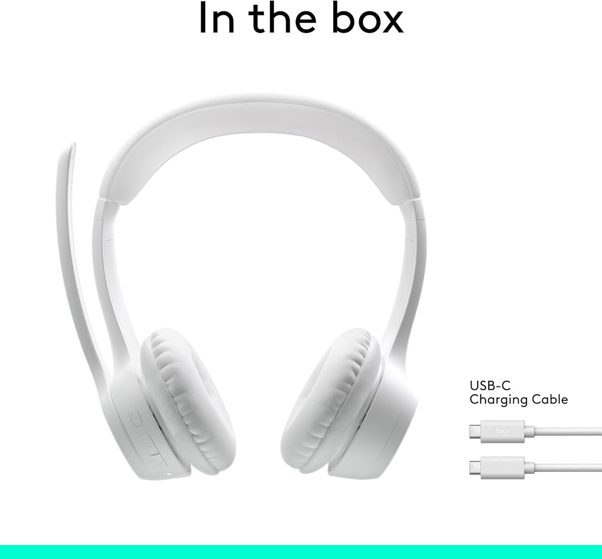 Logitech Zone 301 Wireless Bluetooth Headset with Noise-Canceling Microphone, Compatible with Windows, Mac, Chrome, Linux, iOS, iPadOS, Android – Graphite - PuriLite