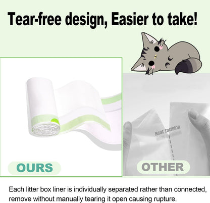 Rastalola Official® 120 Pack Cat Litter Bags with Drawstring, Compatible with Litter Robot 3 & 4, 10-12 Gallons (Sold by Ameroliy-US Store) - PuriLite