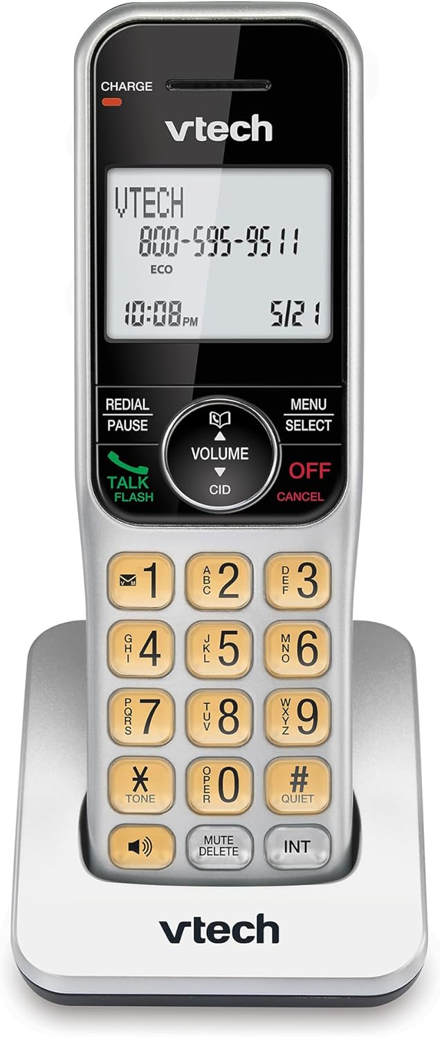 VTech DECT 6.0 1-Handset Corded/Cordless Phone for Home with Answering Machine, Call Blocking, Caller ID, Large Backlit Display, Duplex Speakerphone, Intercom, Landline Line-Power: VG208 - PuriLite