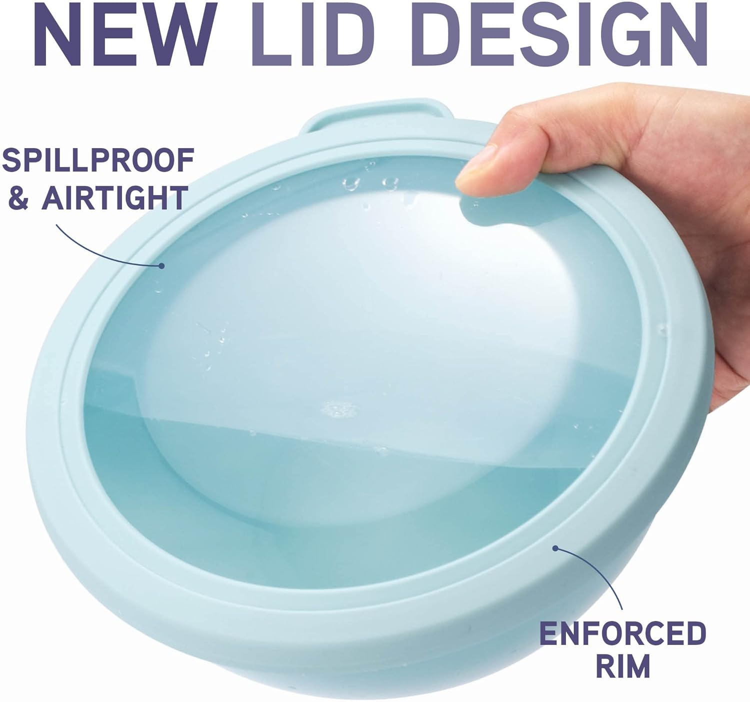 COOK WITH COLOR Mixing Bowls with TPR Lids - 12 Piece Plastic Nesting Bowls Set Includes 6 Prep Bowls and 6 Lids, Microwave Safe Mixing Bowl Set (Mint) - PuriLite