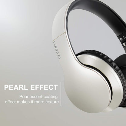 LORELEI X6 Over-Ear Headphones With Microphone, Lightweight Foldable & Portable Stereo Bass With 1.45M No-Tangle Wired for Smartphone Tablet MP3/4 (Black-Gold) - PuriLite