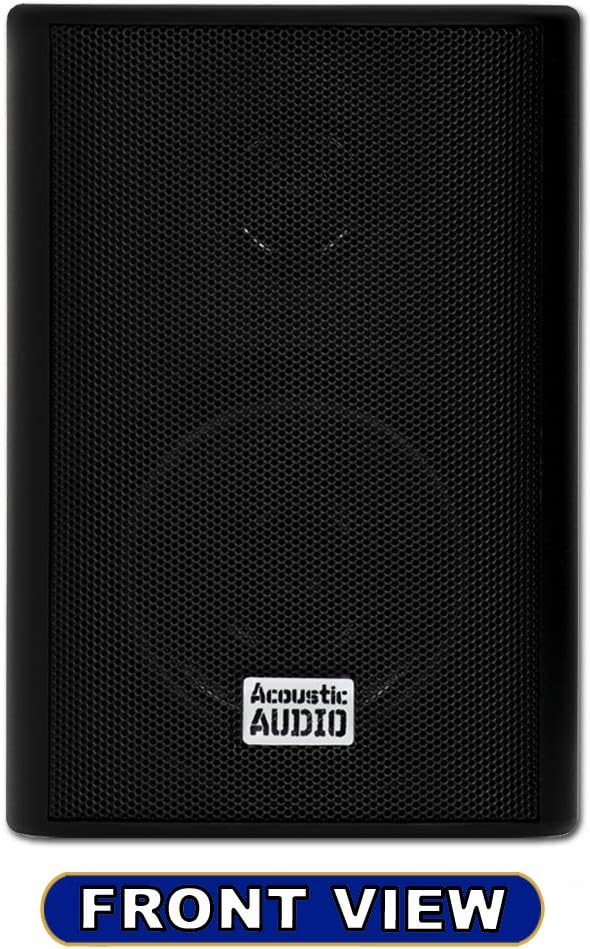Acoustic Audio AA351B Indoor/Outdoor Speakers, Black, Set of 2 - PuriLite