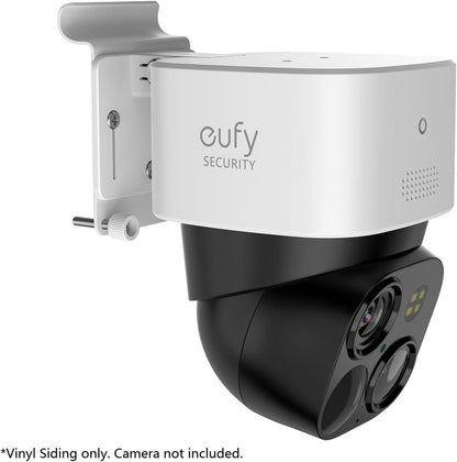 OkeMeeo No-Drill Vinyl Siding Mount for Eufy SoloCam S340, Solocam E30 and 4G LTE Cam S330(White, 1 Pack) - PuriLite