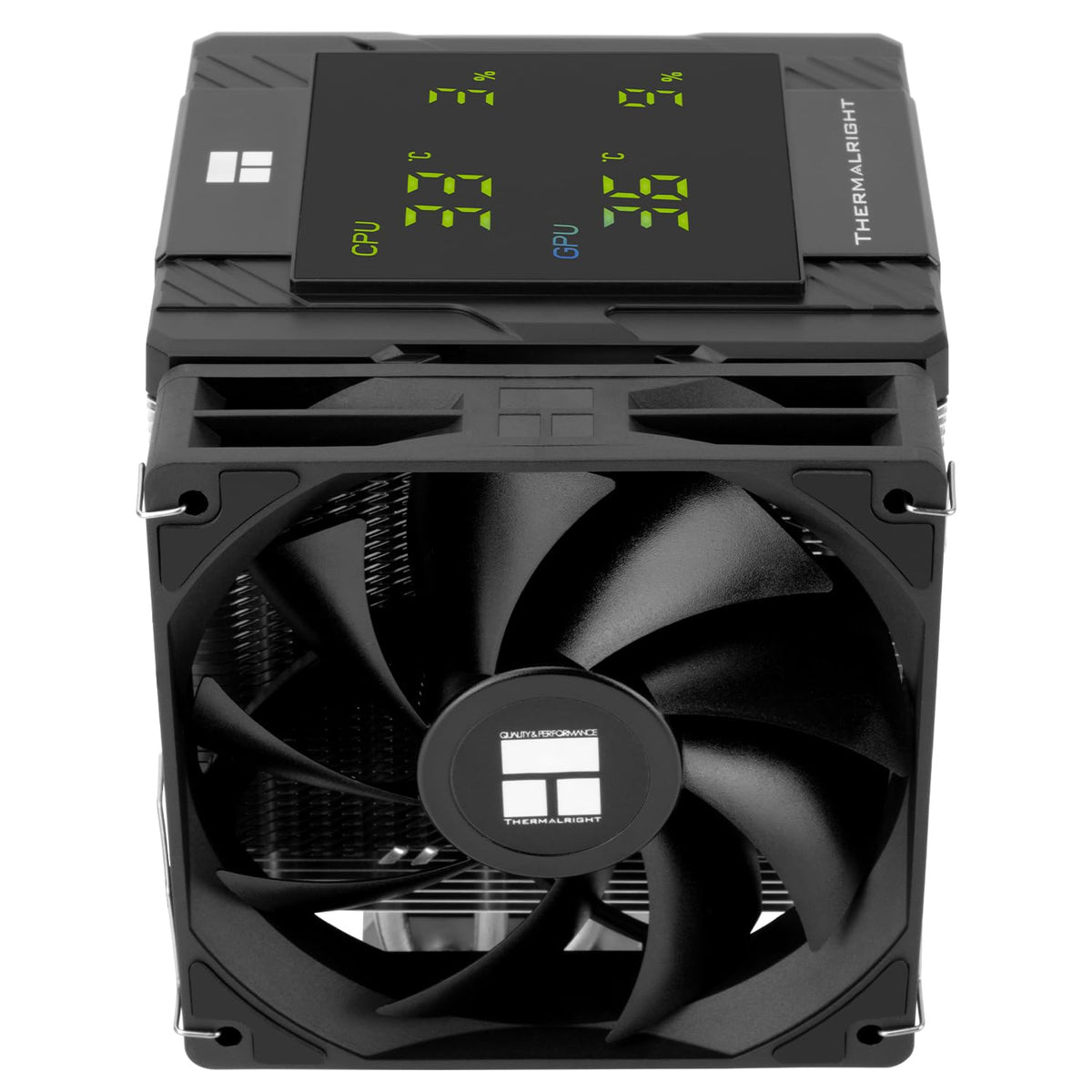 Thermalright Peerless Assassin 120 Digital ARGB Black CPU Air Cooler, Digital Screen Top Cover,6 Heatpipes Computer CPU Cooler, for AM4/AM5,Intel LGA1700/1851/1150/1151/1200,PC Cooler-Black ARGB - PuriLite