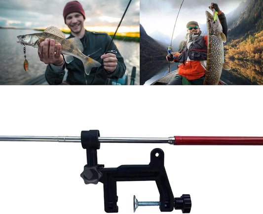 Psdndeww Adjustable Fish Finder Mount Transducer Bracket Telescopic Fishfinder Support Rack Boats Accessorys Easy Installation - PuriLite