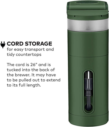 Keurig K-Mini Single Serve K-Cup Pod Coffee Maker, 6 to 12oz Brew size, with Cord Storage, Perfect for Small Spaces, Evergreen
