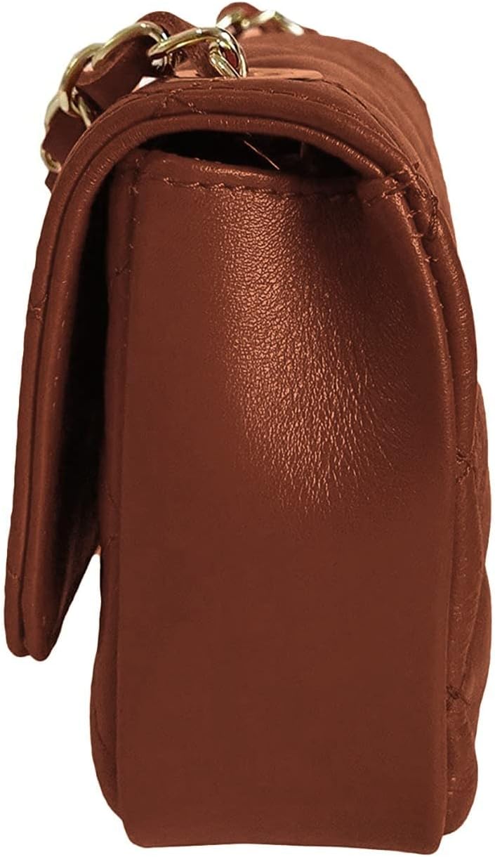 MamaMilano Women/Girls Italian Handmade Genuine Leather Cleo Shoulder Bag/Purse/HandBag/Totebag with Shoulder Strap - PuriLite