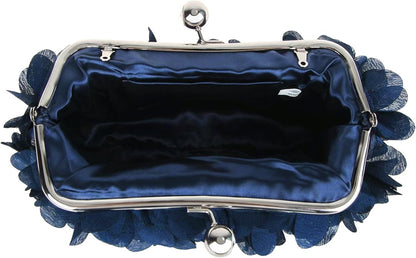 JAMBHALA Clutch Evening Handbags Floral Appliques Small Clutch Purses for Women - PuriLite