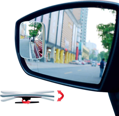 Ampper Blind Spot Mirror, 2" Round HD Glass Frameless Convex Rear View Mirror, Pack of 2 - PuriLite