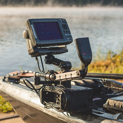 YakAttack Switchblade Transducer Mount | Track Mount Fish Finder Arm for Kayaks | 25.75" Adjustable Deployment Arm | Low Profile & Hydrodynamic | Built for Saltwater Use | Made in USA - PuriLite