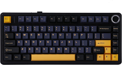 EPOMAKER x Aula F75 Gasket Mechanical Keyboard, 75% Wireless Hot Swappable Gaming Keyboard with Five-Layer Padding&Knob, Bluetooth/2.4GHz/USB-C, RGB (Black Gradient, LEOBOG Reaper Switch) - PuriLite