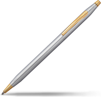 Cross Classic Century, Medalist, Ballpoint Pen, with Polished Chrome and 23 Karat Gold Plated Appointments (3302) - PuriLite