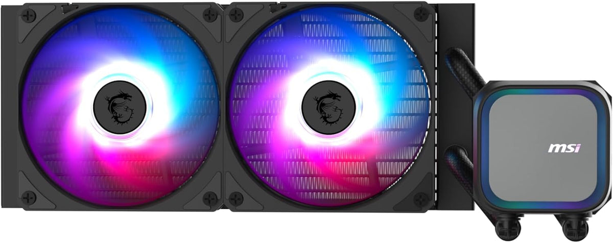 MSI MAG Coreliquid A13 240 - AIO ARGB CPU Liquid Cooler - 240mm Radiator - LGA 1851 Ready - Triple 120mm ARGB PWM Fans, Black - PuriLite