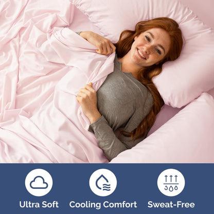 Extra Deep Queen Sheet Set - 6 Piece Breathable & Cooling Sheets - Hotel Luxury Bed Sheets Set - Easy & Secure Fit - Soft, Wrinkle Free & Comfy Sheets Set - White Sheet Set w/Extra Deep Pockets - PuriLite