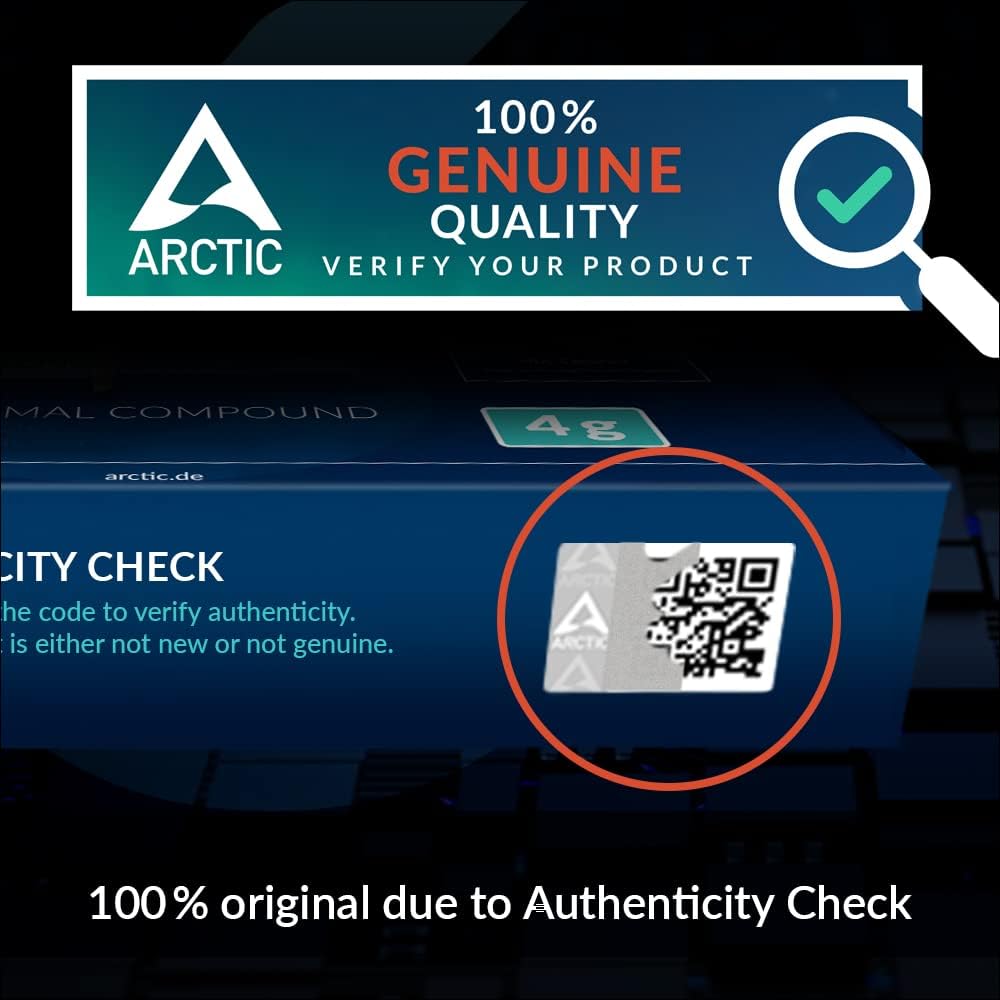 ARCTIC MX-4 (incl. Spatula, 4 g) - Premium Performance Thermal Paste for All Processors (CPU, GPU - PC, PS4, Xbox), Very high Thermal Conductivity, Long Durability, Safe Application, Non-Conductive - PuriLite
