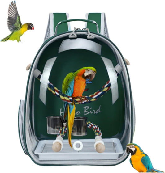 Bird Traval Carrier Cage Backpack for Carry Parakeet Cockatiel Parrot