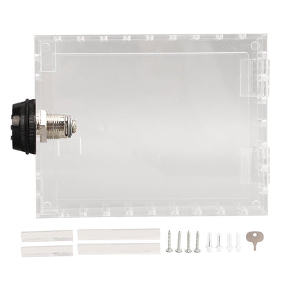 Universal Thermostat Guard Lock Box Small Clear Thermostat Cover with Combination Lock Fits Thermostats 4.92 X 3.74 X 1.97in or Smaller - PuriLite