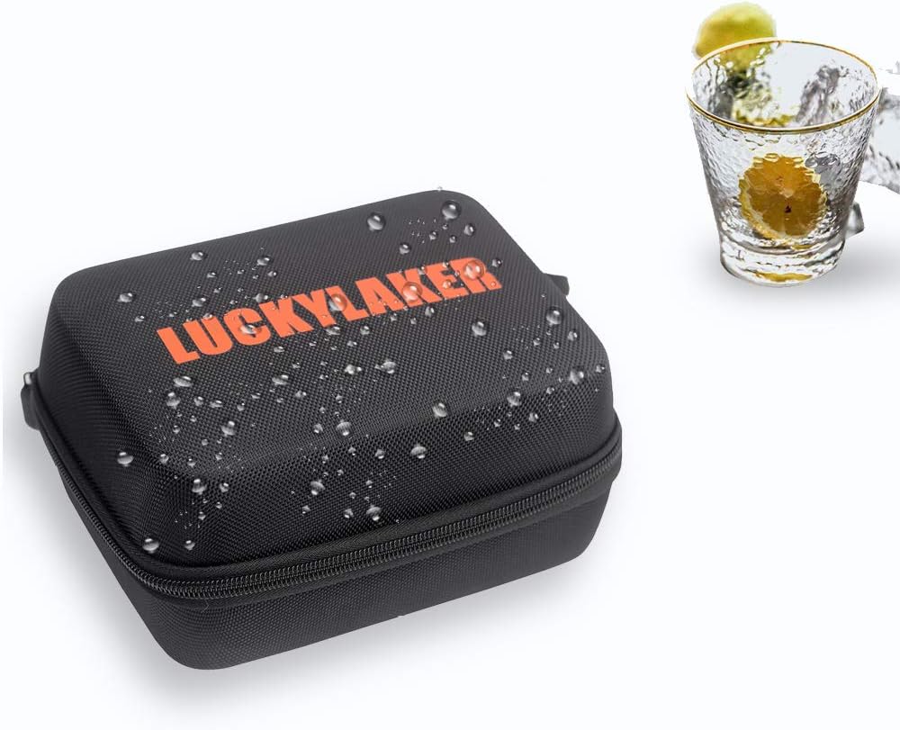 LUCKYLAKER Hard EVA Case for Portable Sonar Fish Finder - Wireless Kayak and Boat Depth Finder for Fishing - PuriLite