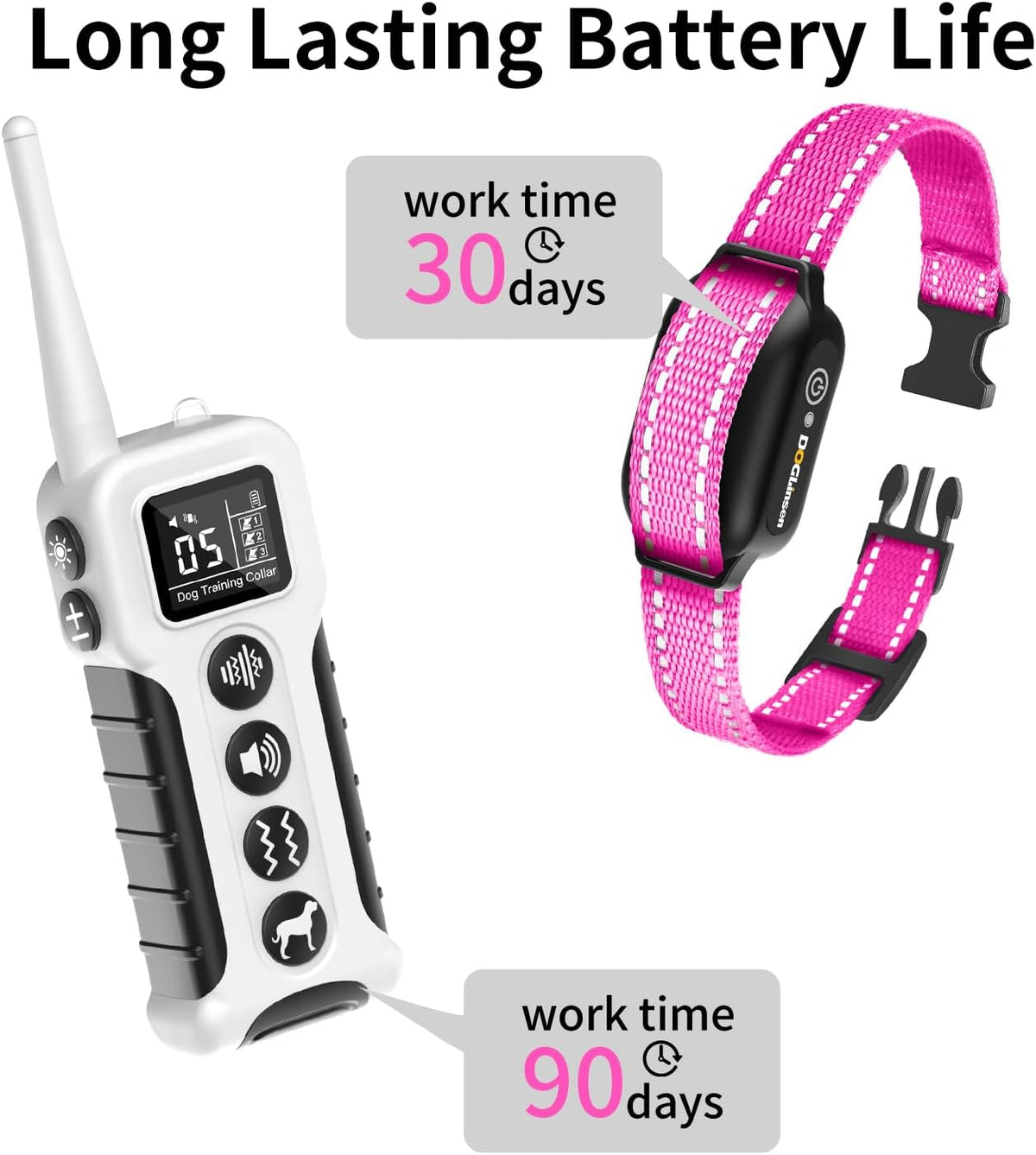 DOGLinsen No Shock Dog Training Collar with Remote 3300ft Range, Vibrating Dog Collar, Vibration Collar for Small Medium Large Dogs, 9 Style Tones and Vibration Collar - PuriLite