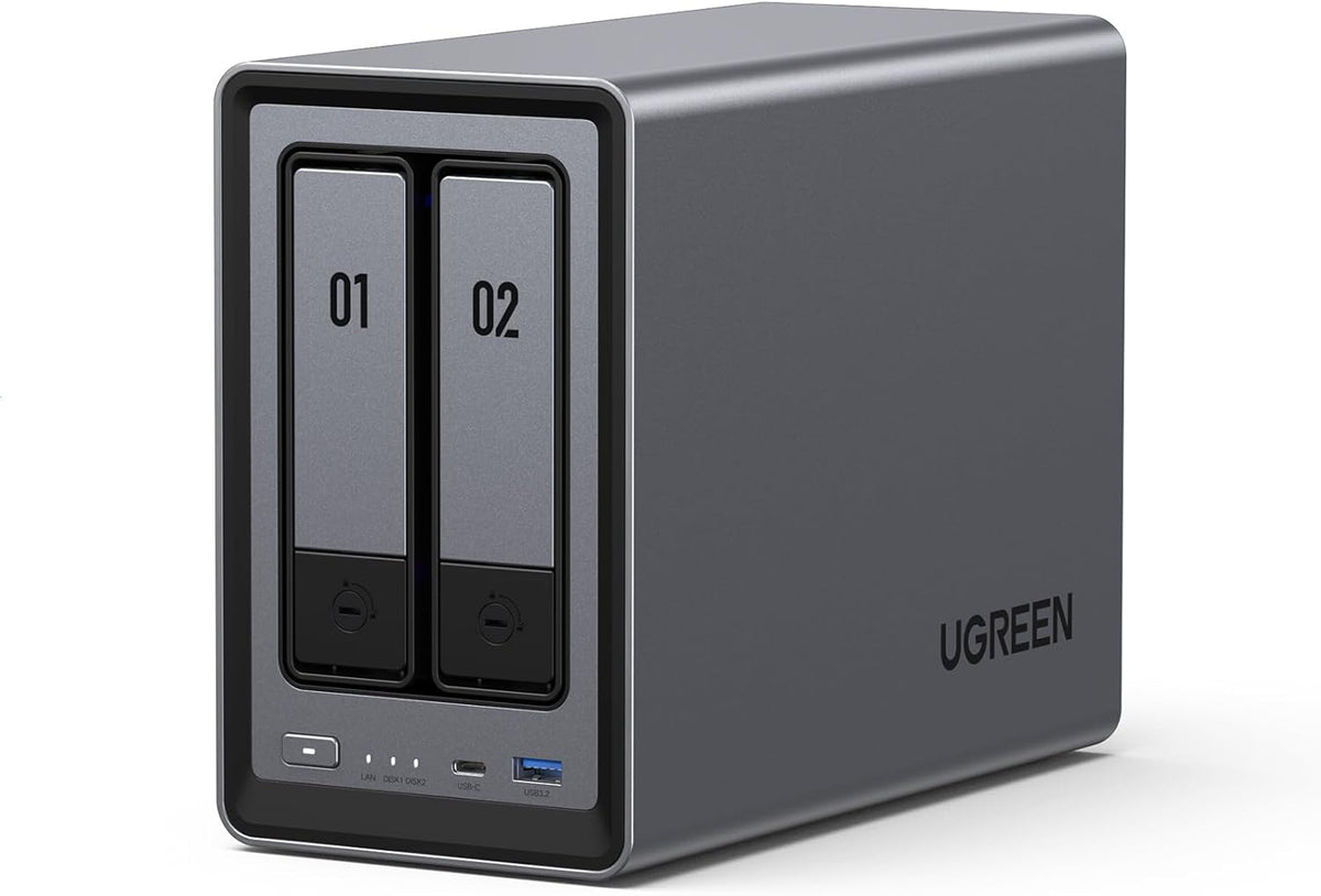 UGREEN NASync DXP4800 4-Bay Desktop NAS, Auto Backup Phones/PCs Private Cloud Storage for Home & Office, Intel N100 Quad-core CPU, 8GB DDR5 RAM, 32G eMMC, 2 * 2.5GbE, Dual M.2 Slots, 4K HDMI(Diskless) - PuriLite