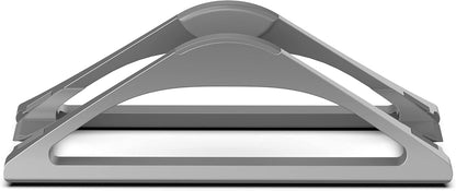 HumanCentric Vertical Laptop Stand for Desk – Automatic Adjustable Upright Laptop Dock, Space Gray Aluminum Holder - PuriLite
