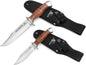 Mossy Oak 2-Piece Bowie Knife, Fixed Blade Hunting Buck Knife Set Leather Handle with Sheath - PuriLite