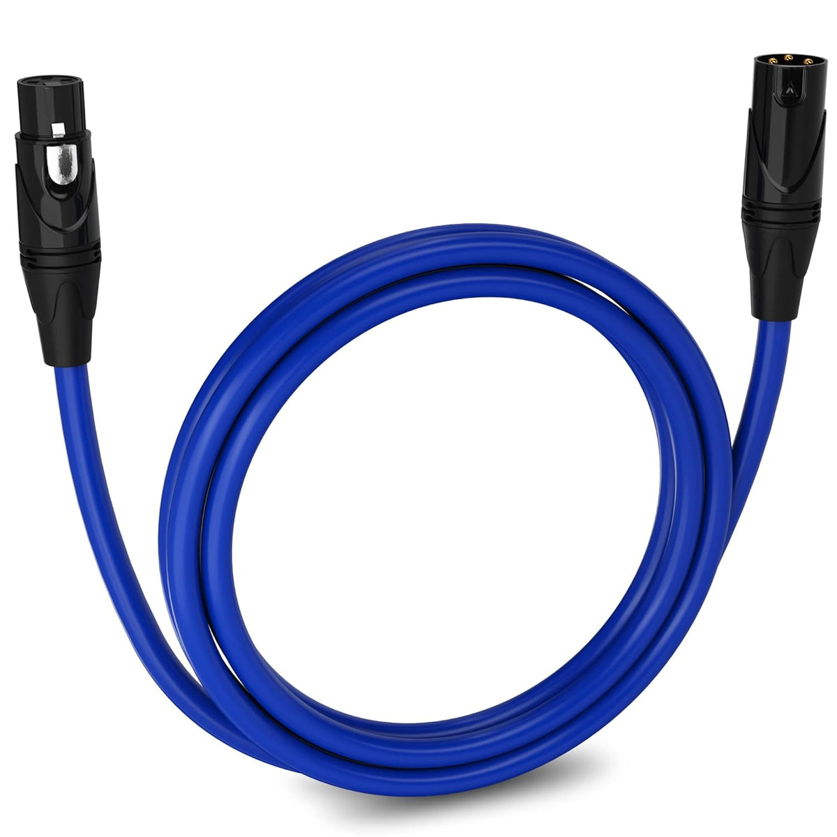 LyxPro 6 Feet XLR Microphone Cable Balanced Male to Female 3 Pin Mic Cord for Powered Speakers Audio Interface Professional Pro Audio Performance and Recording Devices - Blue - PuriLite