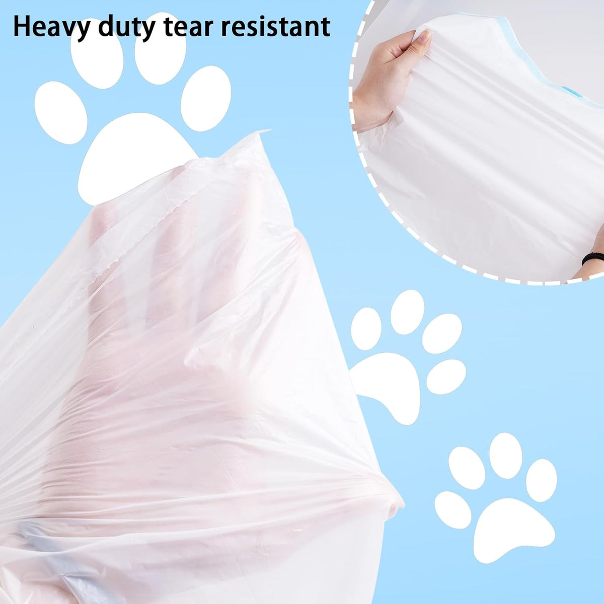 Yymobt Cat Litter Box Liners Waste Bags for Self-Cleaning Drawstring Waterproof Easy Cleanup Automatic Litter 20 Count - PuriLite