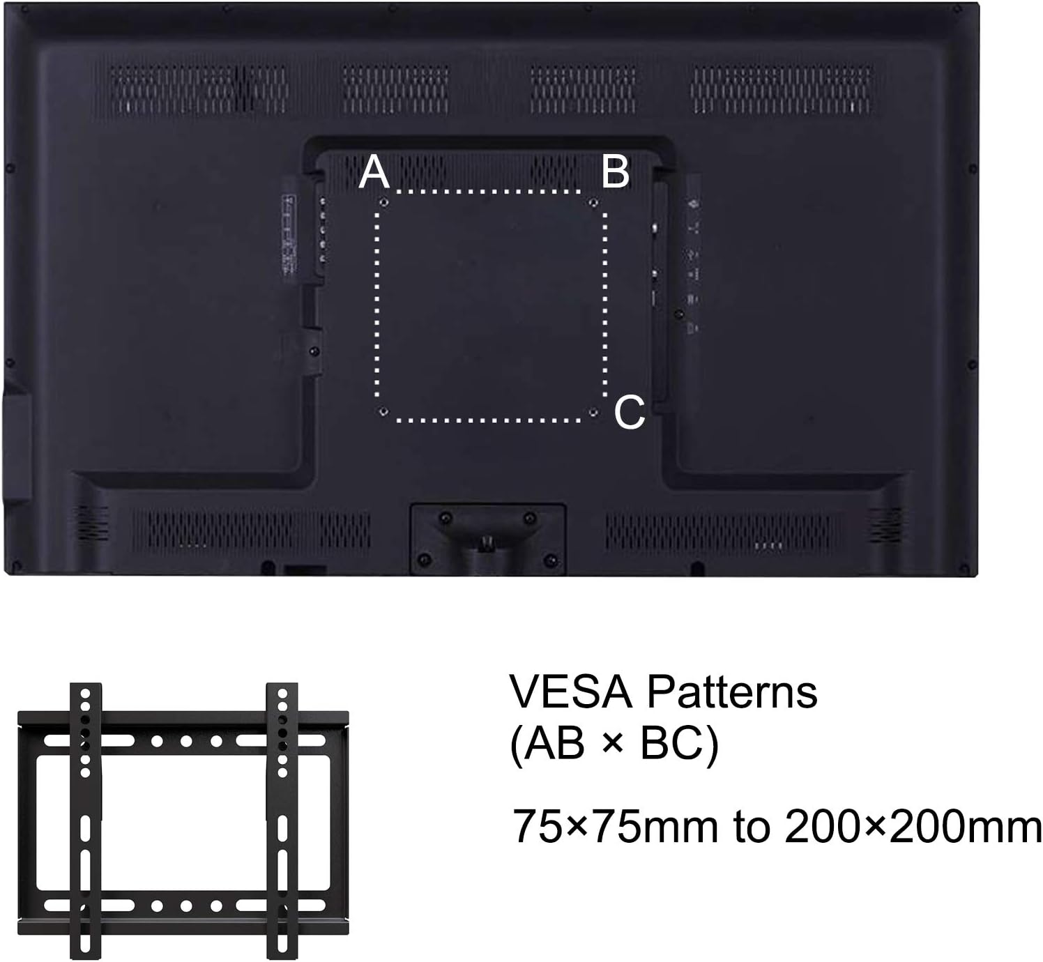 TV Wall Mount, Ultra Slim Articulating Heavy-Duty Bracket Fixed Low Profile for 20 22 24 32 39 40 14-42 inch LED OLED LCD Monitor Flat Screen Plasma TVs - PuriLite