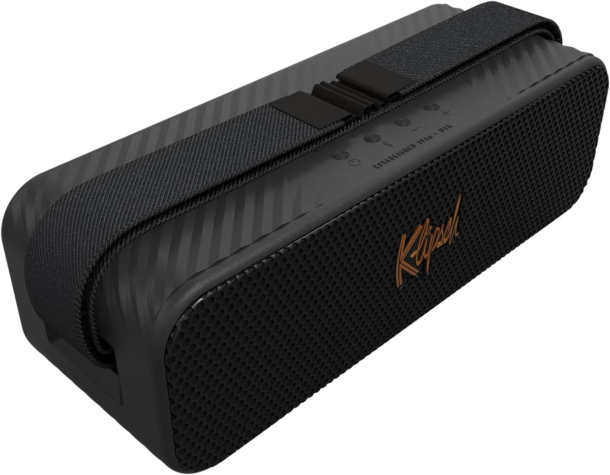 Klipsch Detroit Portable Bluetooth Speaker – 20 Hours Battery, IP67 Waterproof - PuriLite