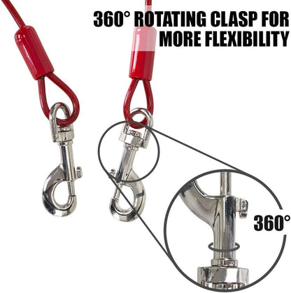 BV Pet Small Tie Out Cable for Dog up to 35 Pound, 25-Feet - PuriLite