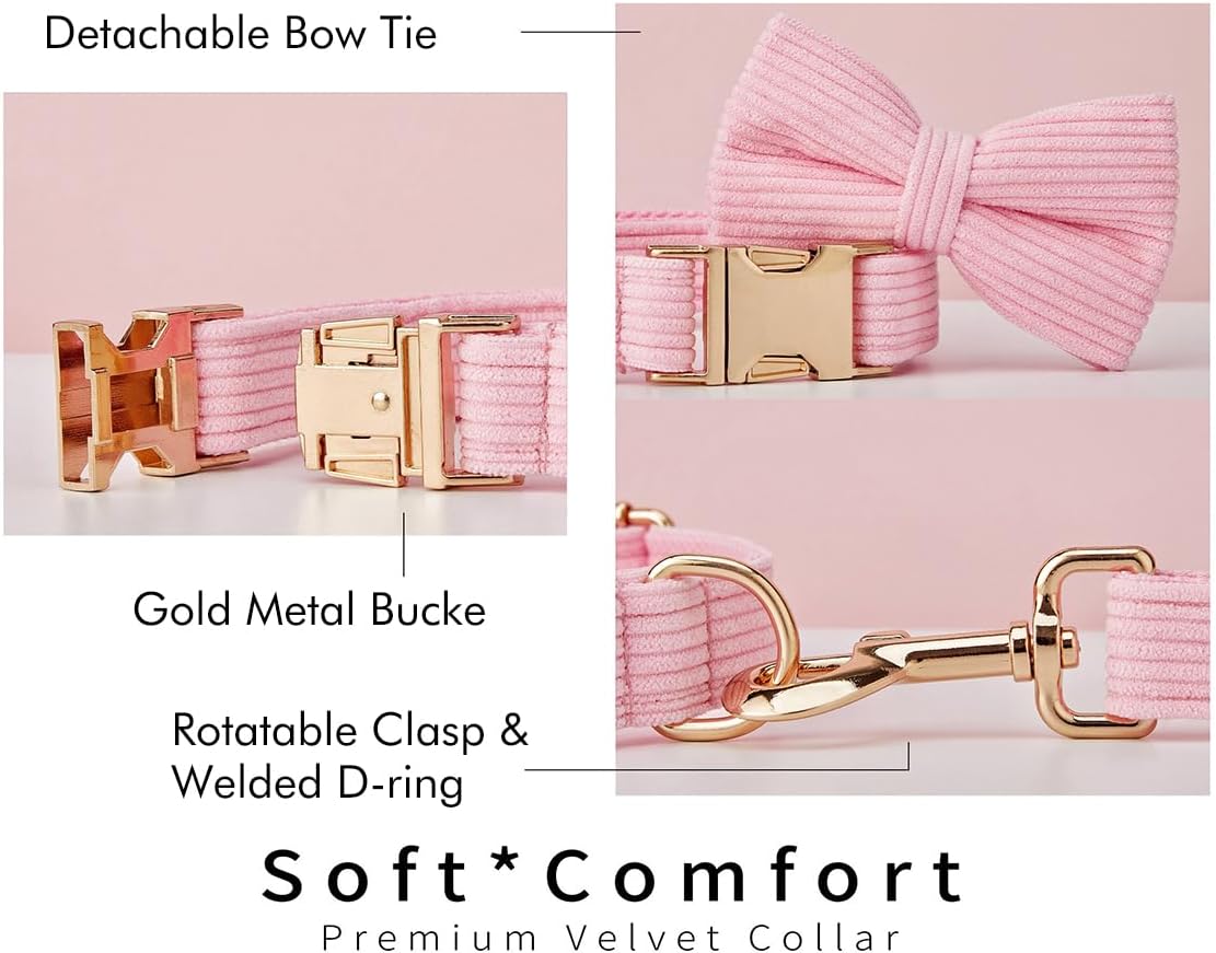 Custom Dog Collar with Metal Buckle - Pet Collars Personalized with Name and Phone Number (Plaid) - PuriLite