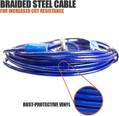BV Pet Small Tie Out Cable for Dog up to 35 Pound, 25-Feet - PuriLite