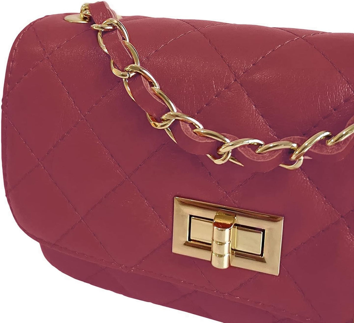 MamaMilano Women/Girls Italian Handmade Genuine Leather Cleo Shoulder Bag/Purse/HandBag/Totebag with Shoulder Strap - PuriLite