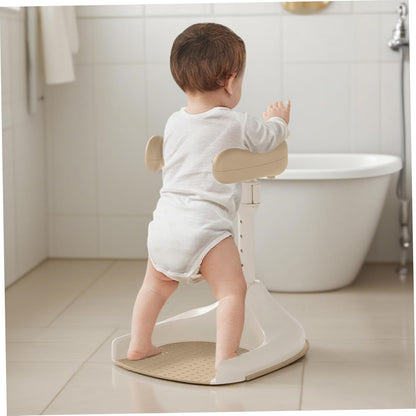 Baby Shower Stand, Adjustable Height & Non Slip Baby Bath Support With Safety Lock, Foldable & Portable Toddler Shower Stand For Kids 6 Months+ - PuriLite