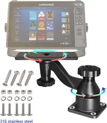 Beigaoxu Cross arm Fish Finder Mount HB01, Used to Fix Fish Finder and Chart Plotters, Compatible with More Marine Electronic Devices Such as Garmin, Lowrance, Etc - PuriLite