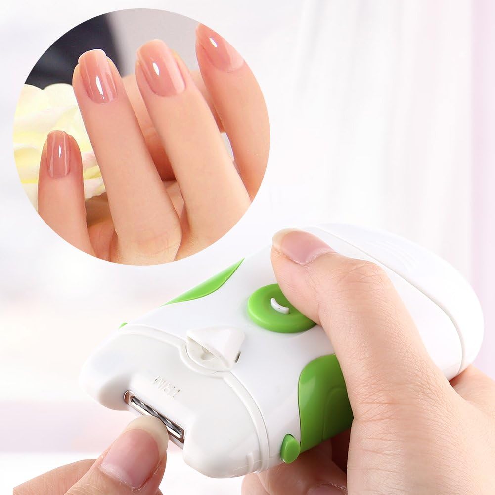 Electric Nail Trimmer, Professional Safe Electric Nail Trimmer 2 in 1 450 RPM Dual-use Nails Trim File Clipper Manicuring Tools Safe and Easy to Operate - PuriLite