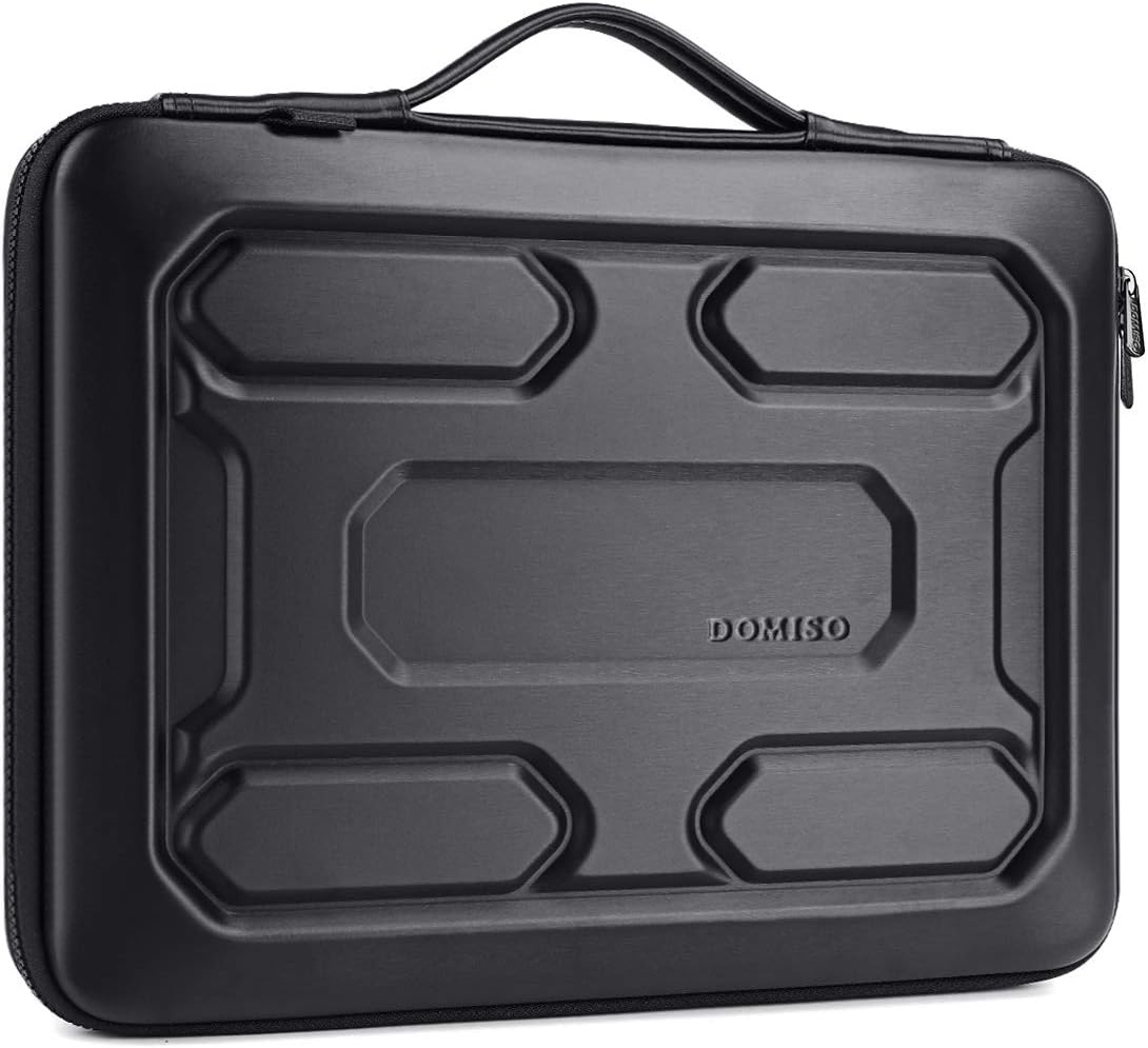 DOMISO 15.6 inch Laptop Sleeve with Handle Protective Shockproof Waterproof EVA Case for 15.6" Yoga 720 IdeaPad 310 320 ThinkPad T570/Legion 5 Gen 6/HP Envy 15/15.6" Notebooks, Dark Blue - PuriLite
