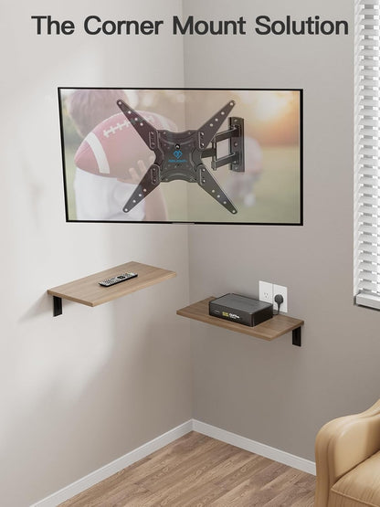 PERLESMITH Full Motion TV Wall Mount for 26-60 Inch Flat, Curved, LED, LCD, OLED, 4K TVs with Tilt, Swivel, Extension, Level, Articulating Arms TV Bracket VESA 400x400, Corner TV Mount up to 77 lbs - PuriLite