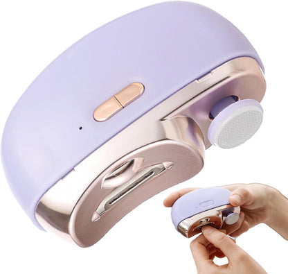 Electric Nail Trimming Tool - 3 in1 Electric Nail Clipper, Toenail and Fingernail Trimmer | Adjustable Nail Cutter Device with LED Light and duall Speed, Nail Grinding and Trimming Kit for Home - PuriLite