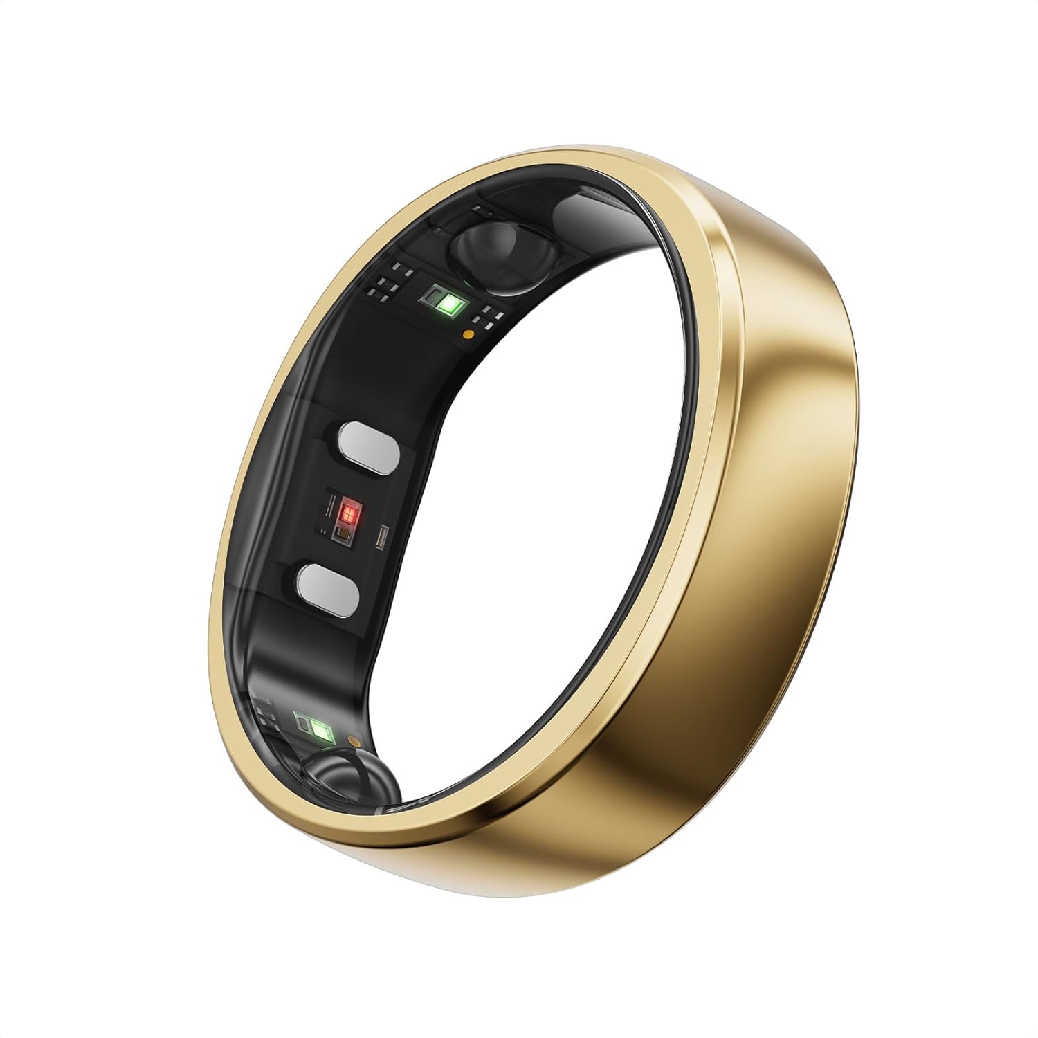 RingConn Gen 2 Smart Ring, No App Subscription, Size First with Sizing Kit, 12-Day Battery Life, Stress/Women's Health Tracker, Compatible with Android & iOS (Black, Size 8) - PuriLite