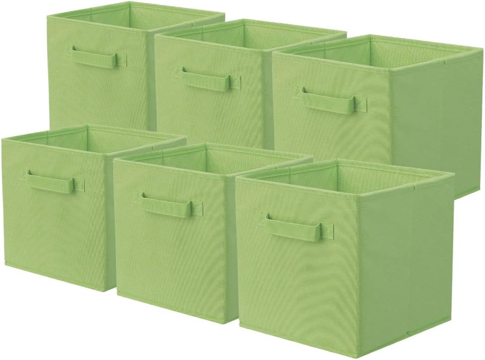 ShellKingdom Storage Bins, Foldable Fabric Storage Cubes And Cloth Organizer Drawer For Closet And Toys, 6 Pack (Lavender+Light Blue+Pink) - PuriLite